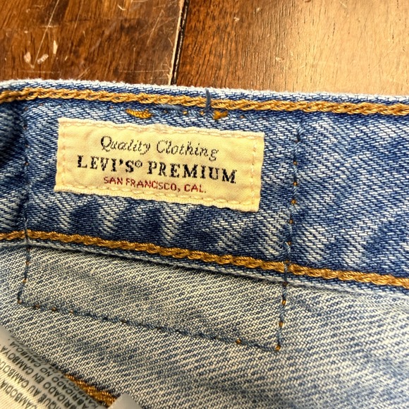 Levi's Premium 501 '90s Jeans Womens 31x30 Light Wash Blue Straight Leg Big E - Picture 3 of 13